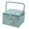 Dritz&#xAE; Aqua Sewing Machines Large Square Sewing Basket with Removable Tray
